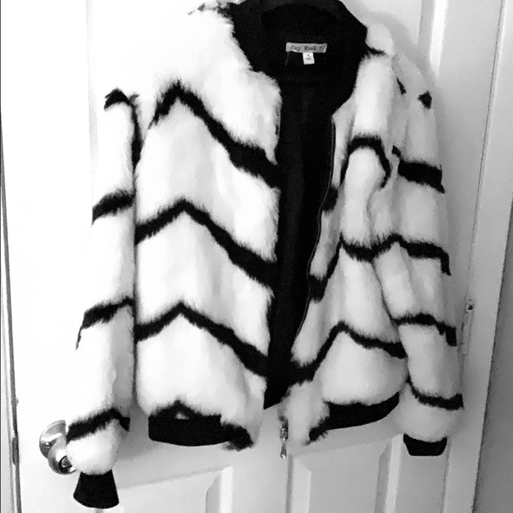 Say What? Black and White Zebra Print Coat
